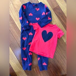Primary Valentines Day One-Piece and Tee